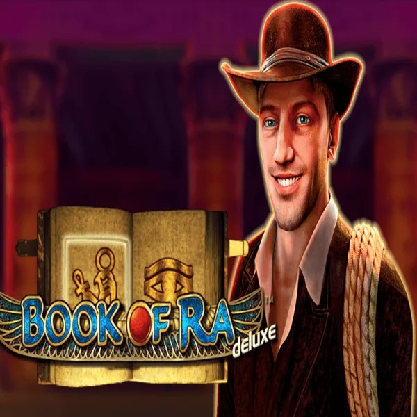 Book of Ra Deluxe casino game by Novomatic – featured logo at Bet365 Casino