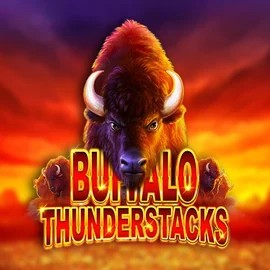 Buffalo Thunderstacks online game logo by Amatic Industries on rethymnosportfm.gr