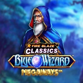 Fire Blaze Blue Wizard Megaways slot logo by Rarestone Gaming at Bet365 Casino