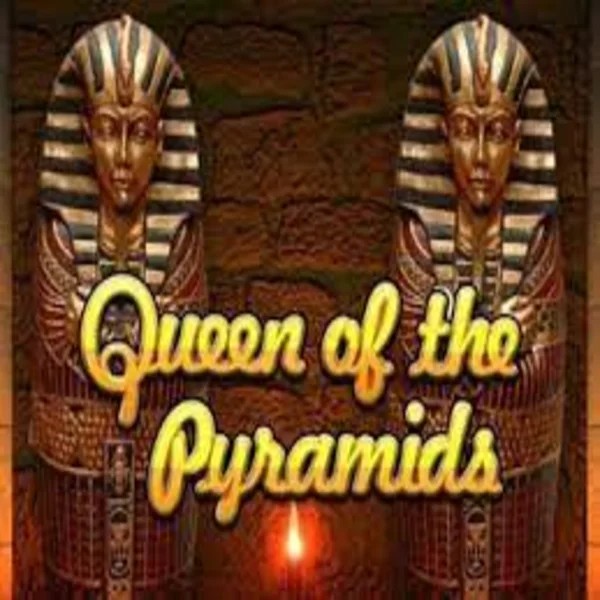 Queen of the Pyramids slot logo by Playtech at Bet365 Casino